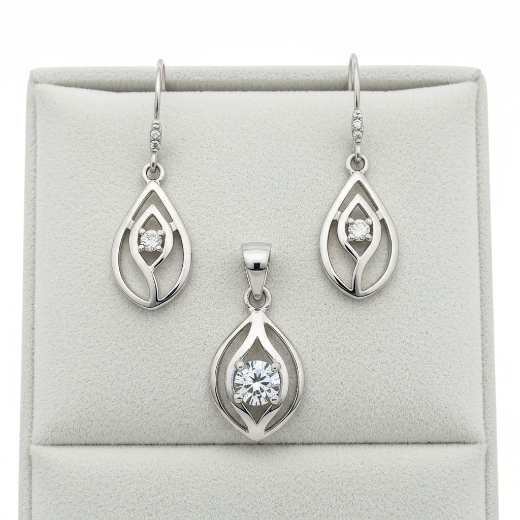 طقم مجوهرات فضة عيار ٩٢٥