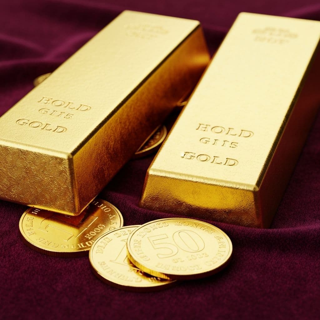 Gold bars and precious metals